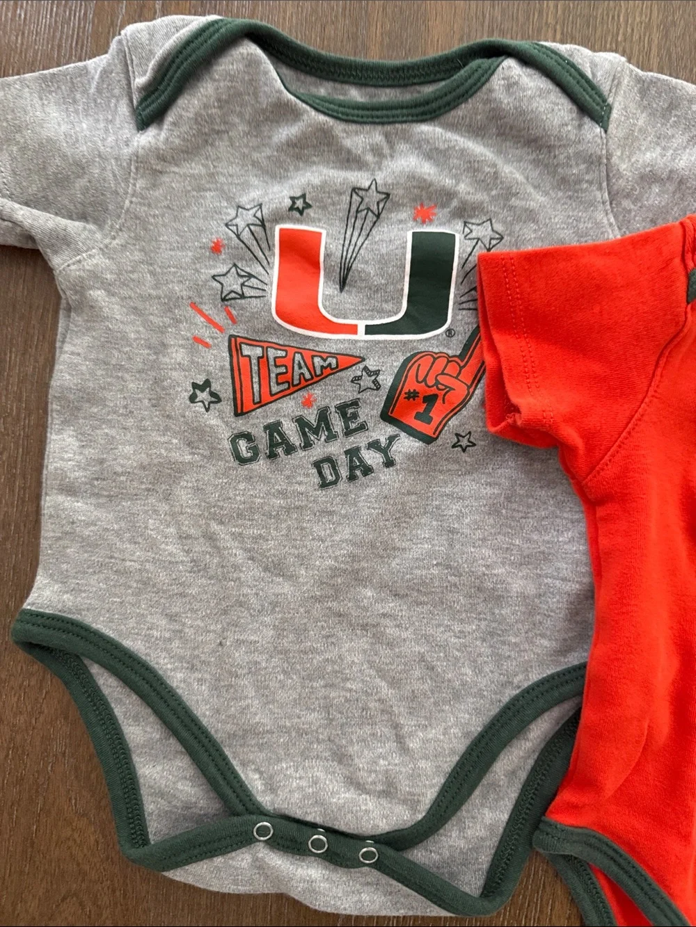 EUC Gen2 Miami Hurricane Onesies 6-9M